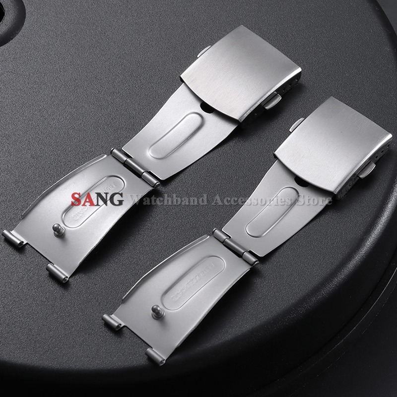 Jewellery Watch - 12/14/16/18/20/22 ミリメートルステンレス鋼折りたたみバックルシルバー安全ダブルプレスボタン時計クラスプ時計ブレスレットボタンアクセサリー