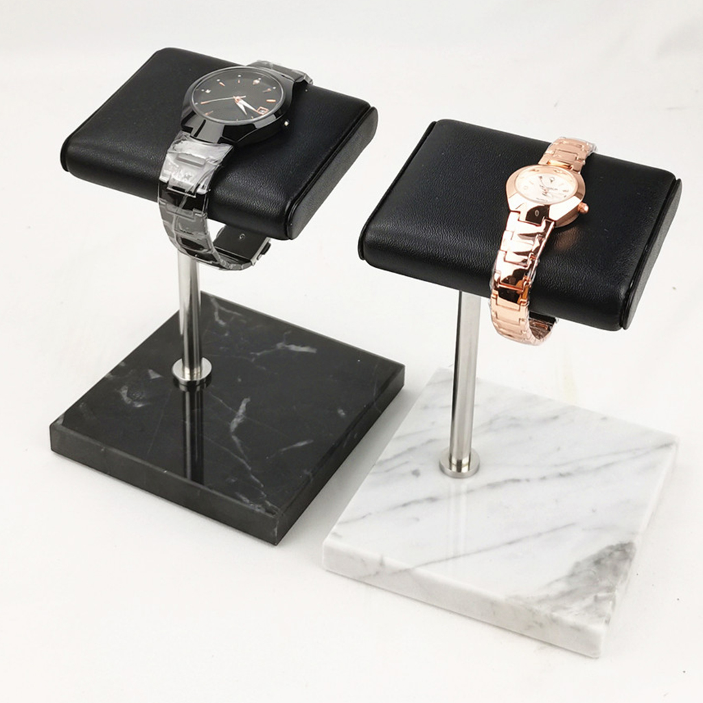 Jewelry And Watches Stores - ポータブルpuレザーと大理石の時計ディスプレイスタンド,ブレスレットブレスレット,手作りのディスプレイケース,ジュエリーオーガナイザー,時計を保管する
