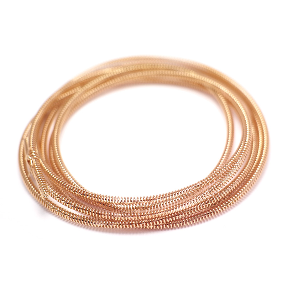 Rose Gold Bracelet - ピンクゴールドメッキのスプリングチェーン,真ちゅう製ネックレス,ブレスレットチェーン,2mmスパイラルチェーン,手作りジュエリー,1メートル