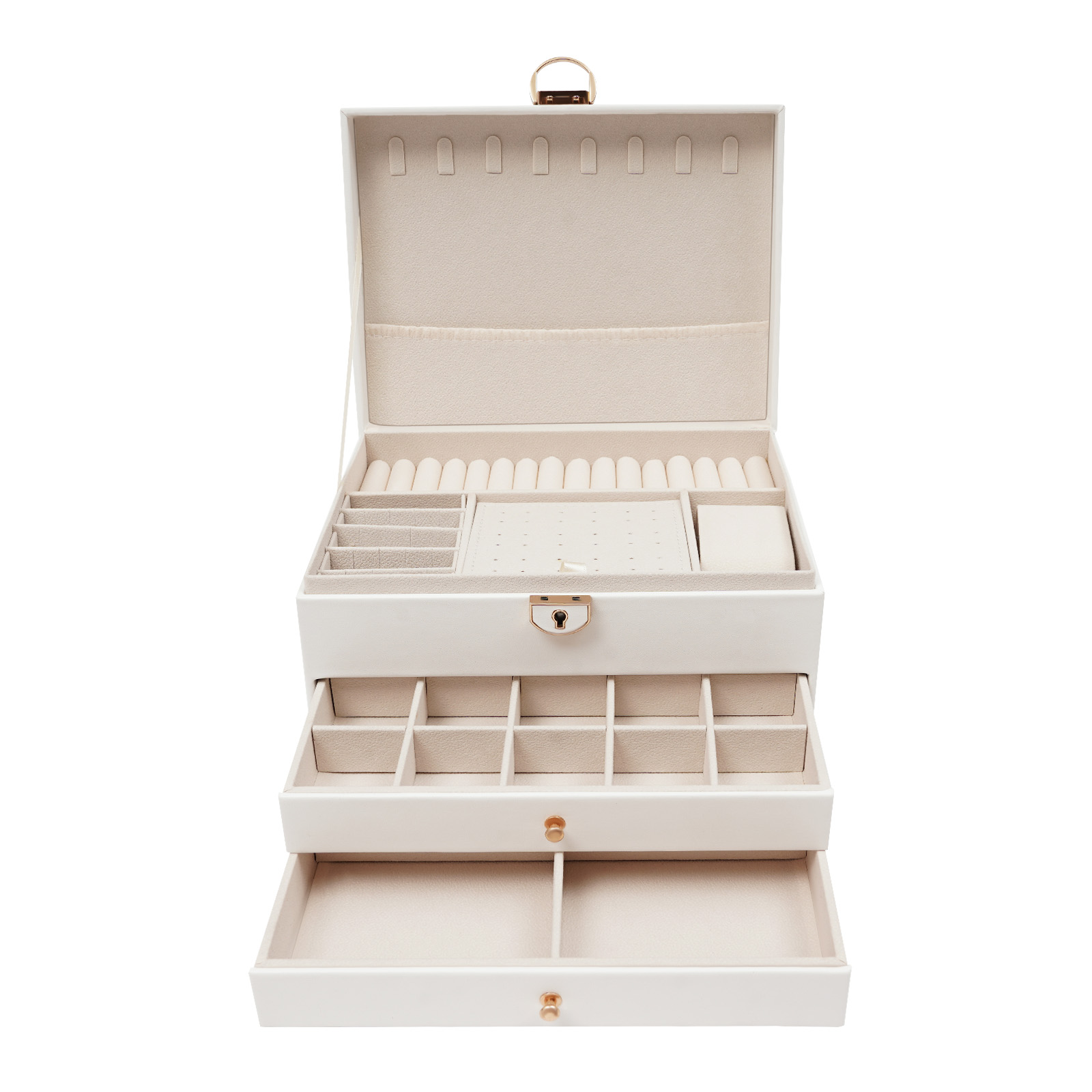 Jewelry And Watches Stores - 3段ジュエリー収納ボックス、サングラス収納ウォッチボックス（安全ロック付き）、店舗/家庭用アイウェア/ジュエリーディスプレイ