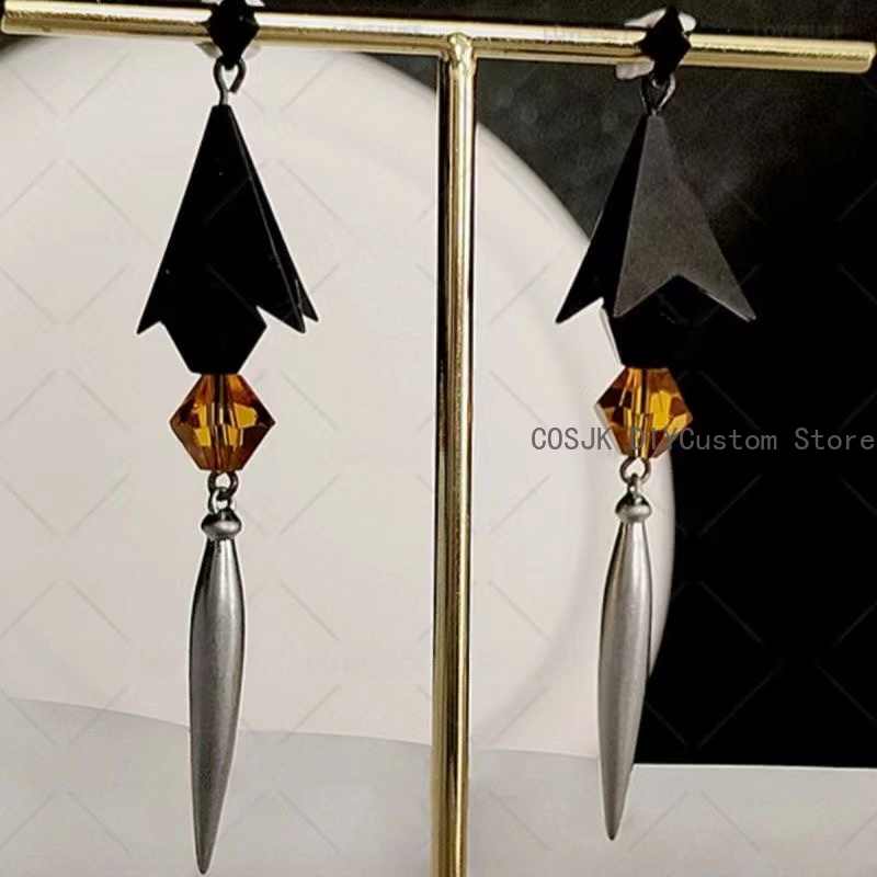 Drop Earrings - ゲーム原神インパクト Zhongli コスプレファッション耳スタッドペンダント耳クリップイヤリング衣類アクセサリー小道具ギフト