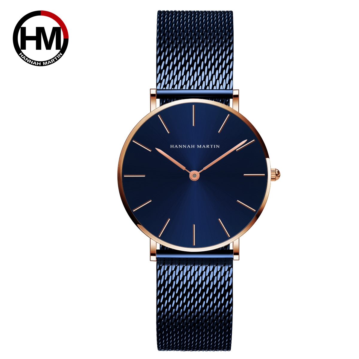 Watches & Jewelry Lvmh - レディース腕時計 ハンナマーティンブランド ステンレススチールメッシュストラップ 36mm シルバー ミニマリストダイヤル