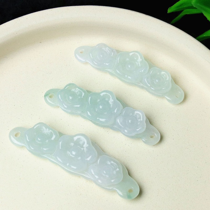 Jewelry & Watches Vitopoulos Reviews - 1pc 天然翡翠エメラルドフラワーハンドカード DIY アクセサリー高級ジュエリーファッションジュエリー絶妙なリアルチャームギフト女性男性