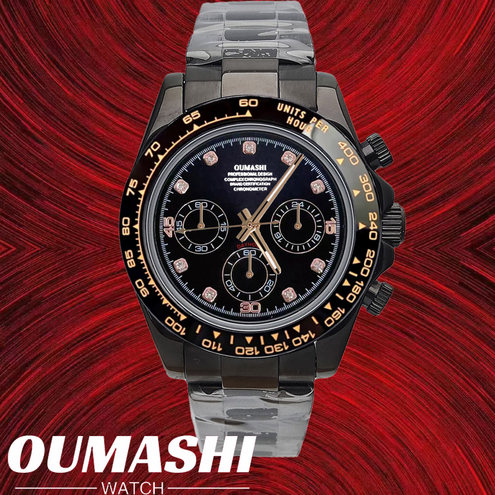 Rose Gold Bracelet - VK63腕時計 39.3mm 高級腕時計 メンズ クロノグラフ カスタムvk63ケース