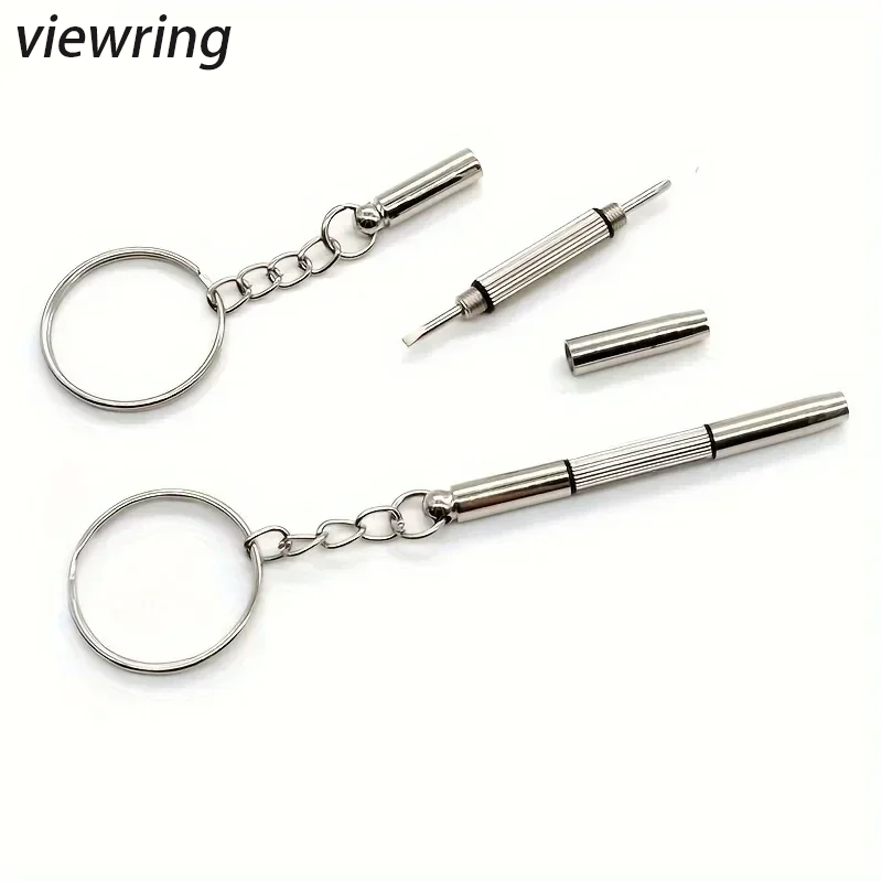 Watch Repair Tool Kit - スチール製メガネドライバー メガネ用ドライバー 時計修理キット キーチェーン付き ポータブルハンドツール 精密ドライバーツール