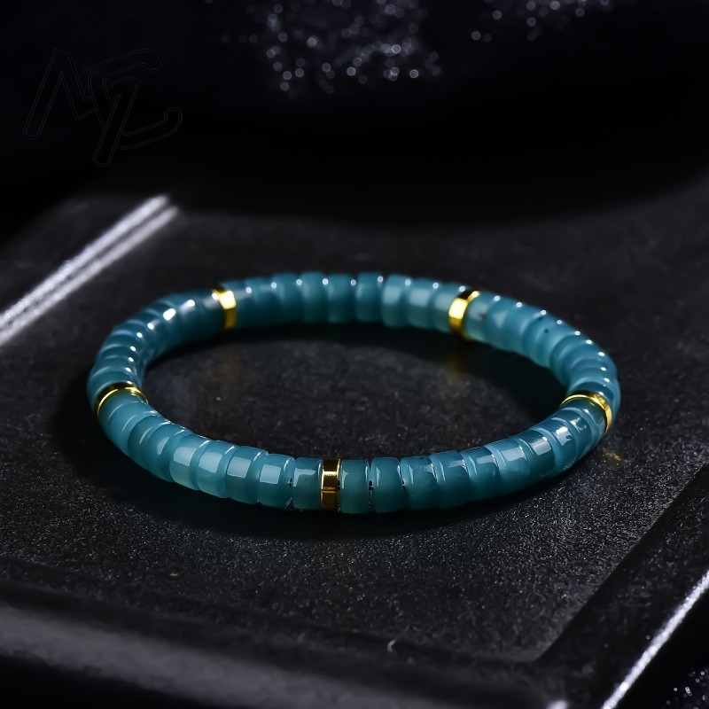 Jewelry & Watches Vitopoulos Reviews - 天然翡翠ブルーウォーターそろばんビーズスペーサーブレスレット高級品質ジュエリーファッションジュエリー絶妙なチャームギフト券