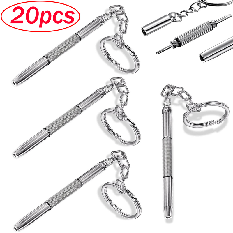 Watch Repair Tool Kit - ミニハンドメガネドライバー 3-in-1 眼鏡修理キット多機能サングラス時計メガネドライバーセットキーホルダー付き