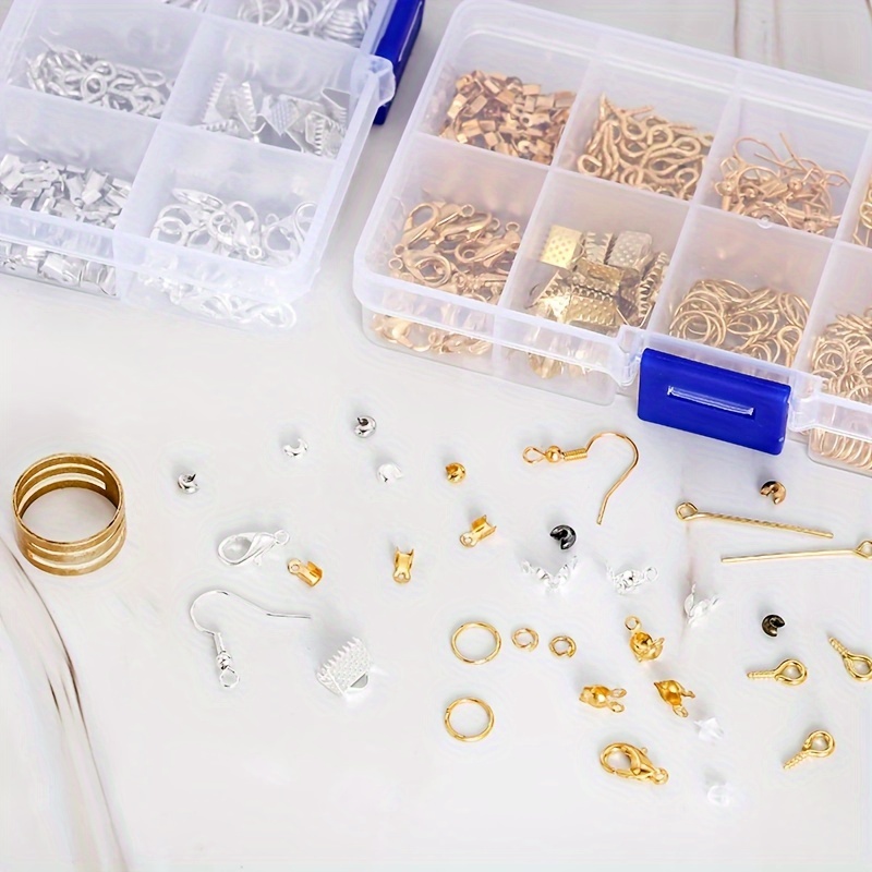 Jewelry Repair & Watches Photos - 1420個入り 1箱 ジュエリーパーツセット イヤリング製作キット ロブスタークラスプ オープンジャンプリング