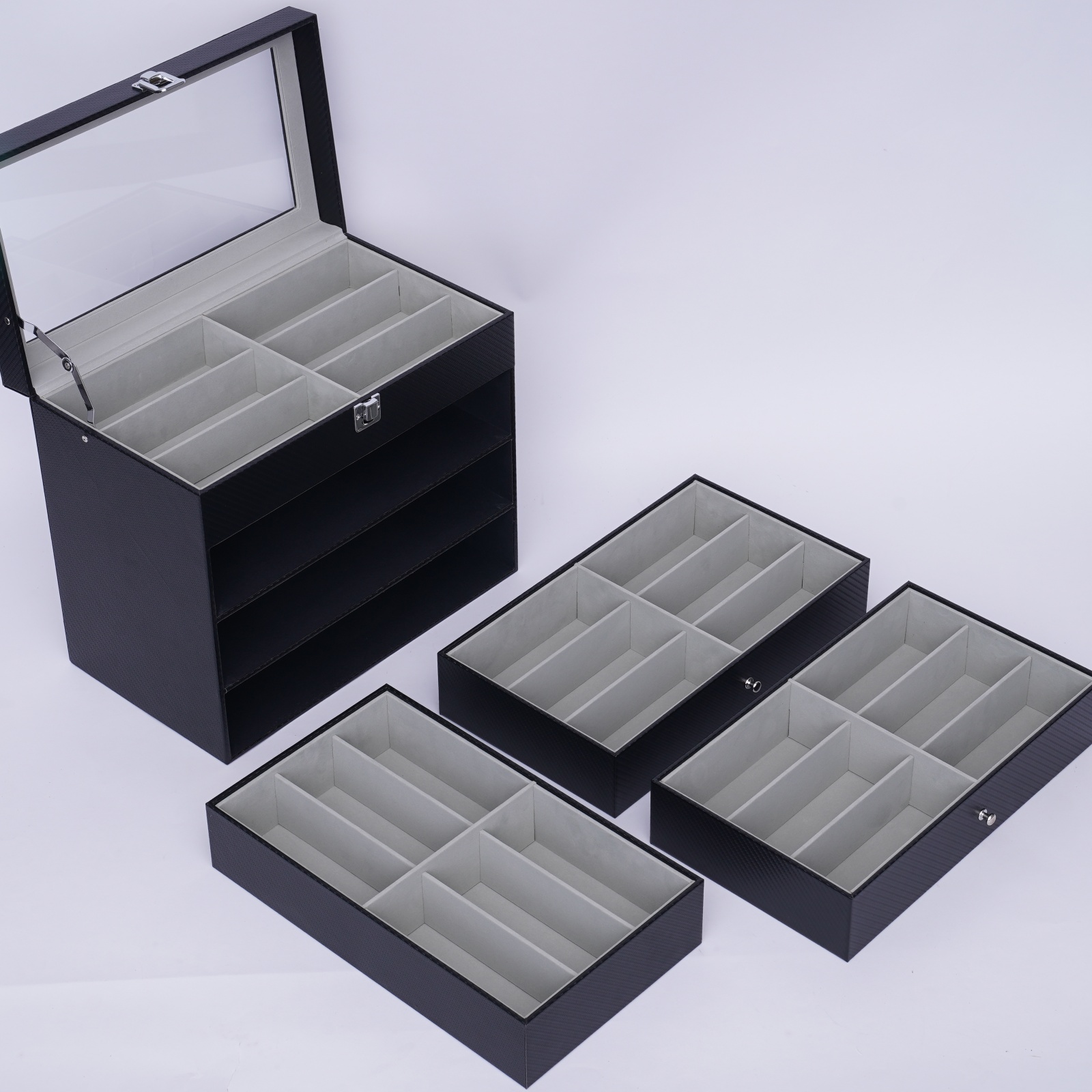メガネディスプレイボックス メガネ収納ボックス 4層24スロ - Jewelry Eyewear Watches & Accessories のレビューと価格
