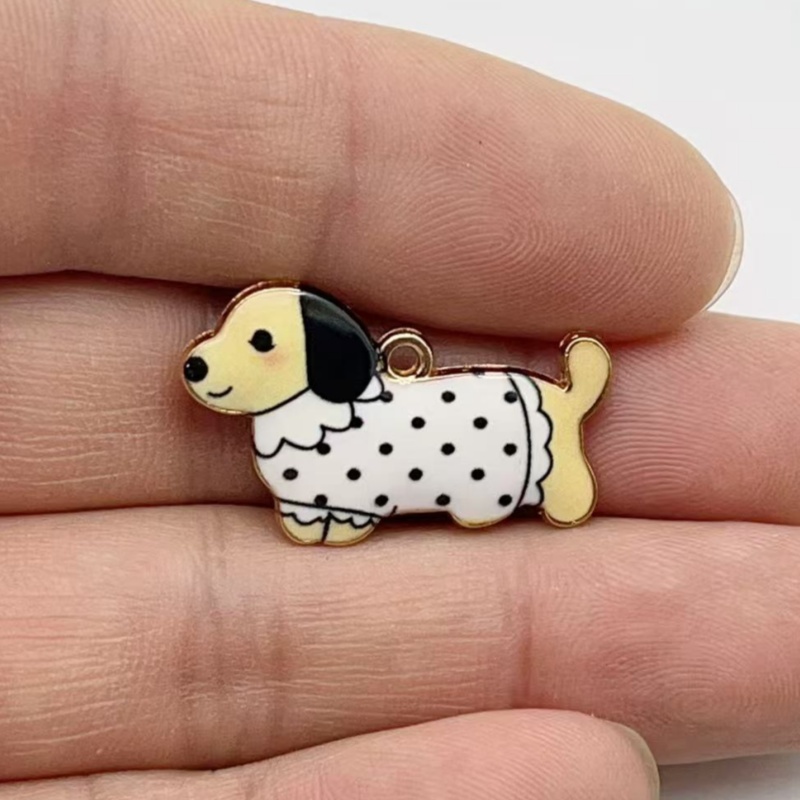 12 個漫画動物ソーセージ犬ペンダント DIY イヤリングキ - Drop Earrings のレビューと価格