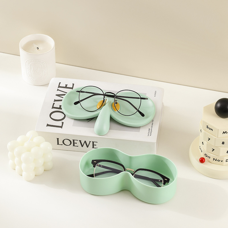 かわいいメガネ収納ボックス漫画鼻型メガネスタンドデスクトップ - Jewelry Eyewear Watches & Accessories のレビューと価格