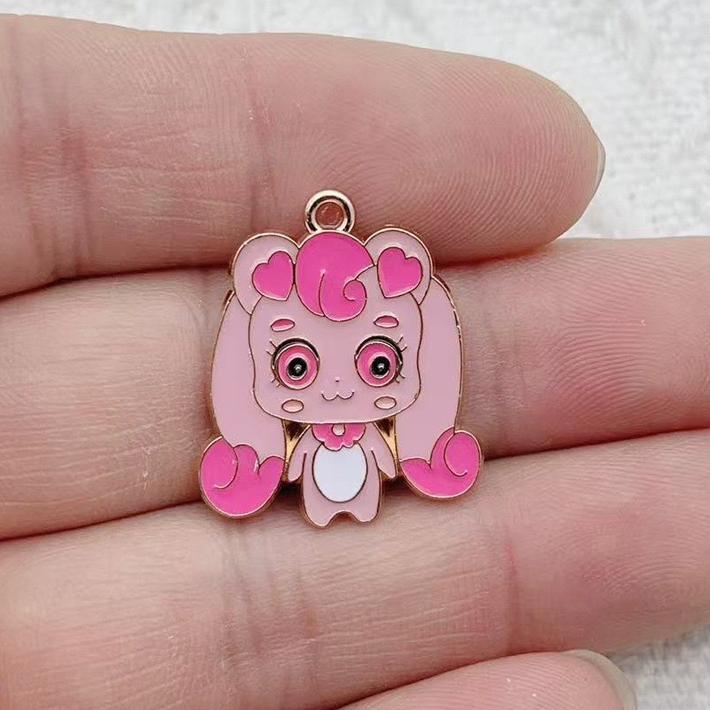 10 個漫画かわいいドリップオイル合金ジュエリーアクセサリー - Drop Earrings のレビューと価格