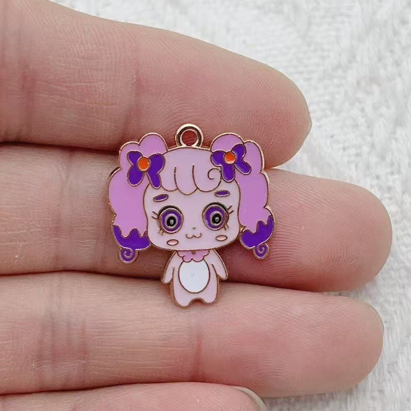 10 個漫画かわいいドリップオイル合金ジュエリーアクセサリー - Drop Earrings のレビューと価格