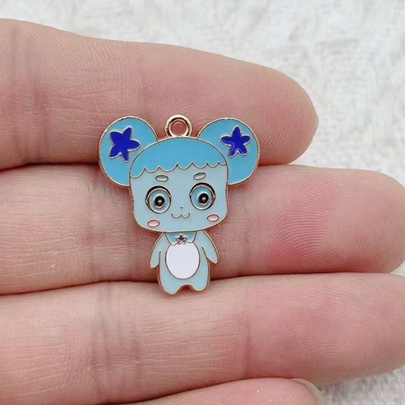 10 個漫画かわいいドリップオイル合金ジュエリーアクセサリー - Drop Earrings のレビューと価格