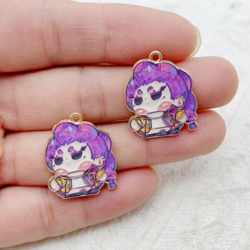 10 個漫画アニメペンダントオイルドロップ合金 DIY イヤ - Drop Earrings のレビューと価格