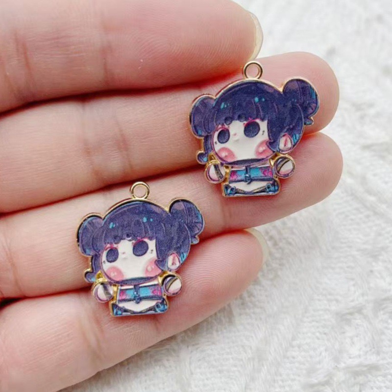 10 個漫画アニメペンダントオイルドロップ合金 DIY イヤ - Drop Earrings のレビューと価格