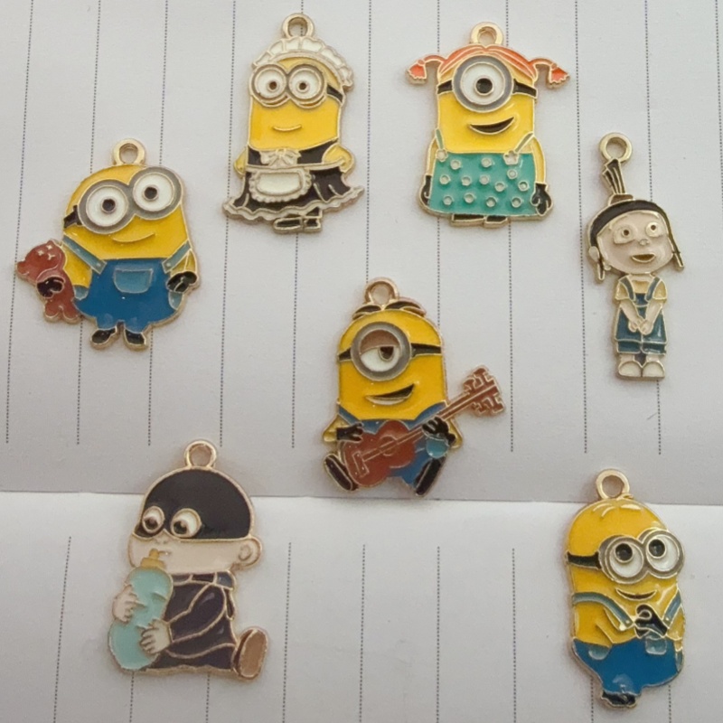 10個入り合金製ドリップオイル漫画ペンダント、DIYジュエリ - Drop Earrings のレビューと価格