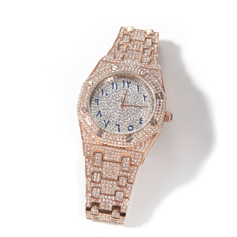 The bling king-男性用アラビア数字の時計,高級 - King'S Jewelry Watches のレビューと価格