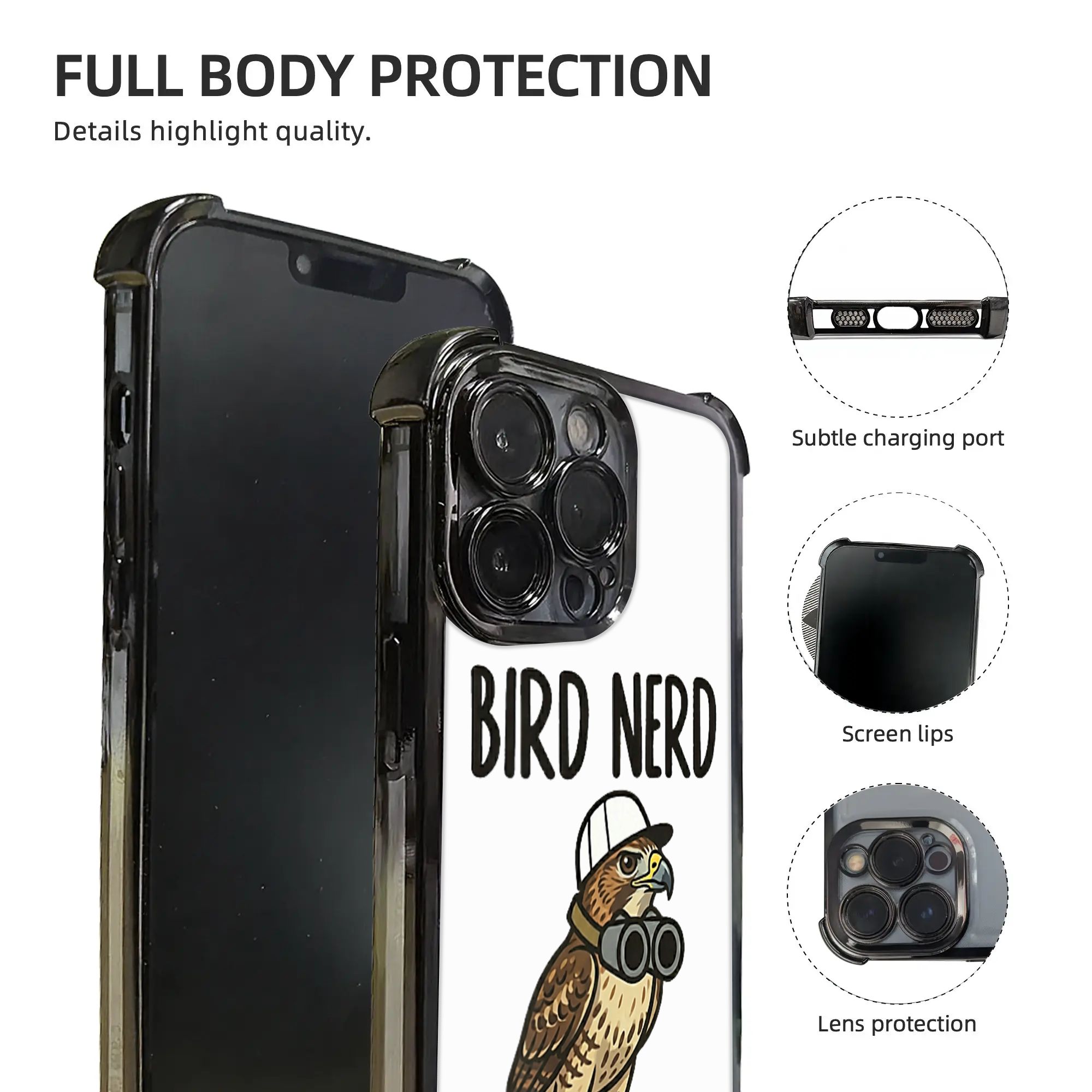 面白い鳥好きの男が赤尾鷹を観察する自然アートのスマホカバー、 - Watches & Jewelry Repair Center New York のレビューと価格