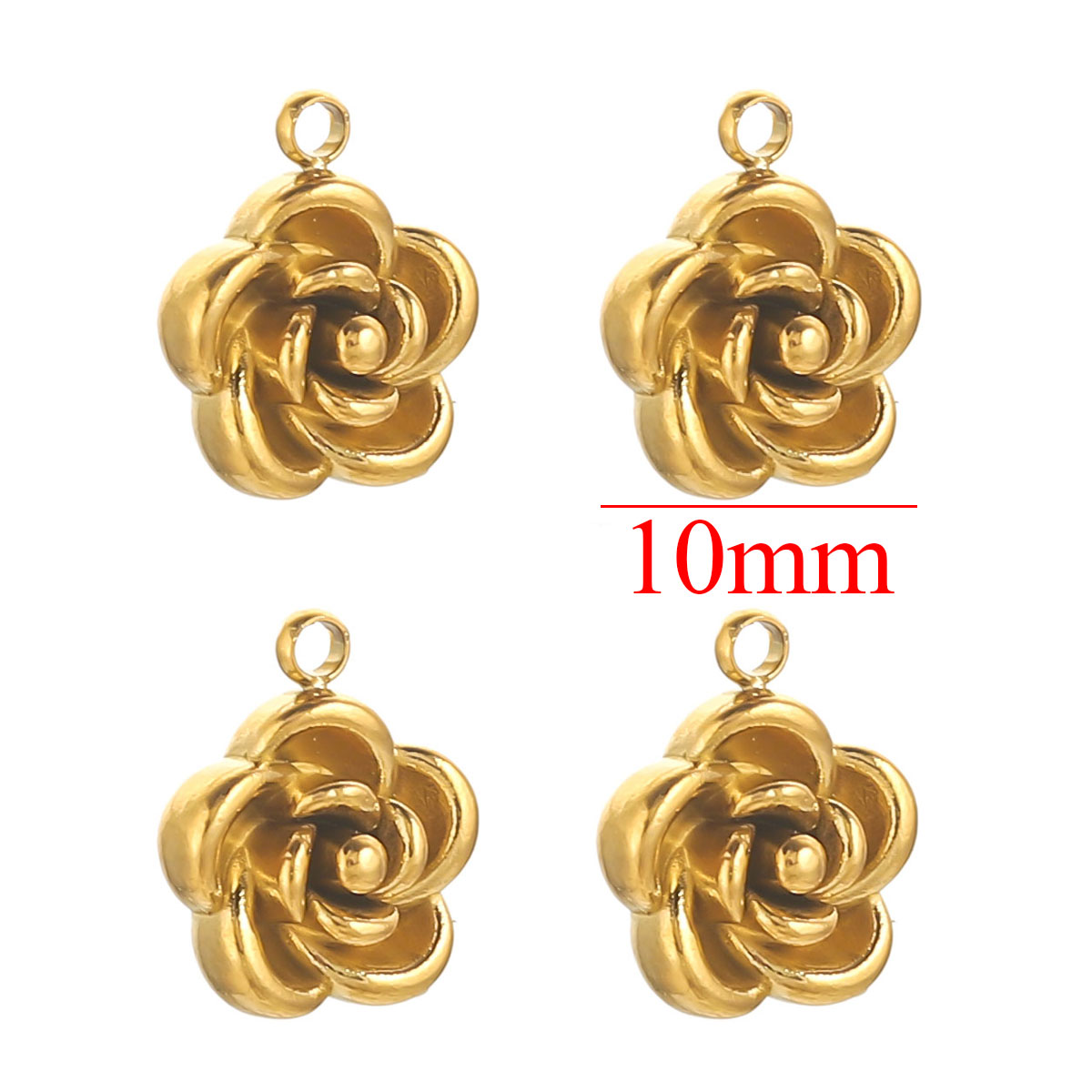 5 個 8/10 ミリメートルステンレス鋼メッキゴールド 1 - Rose Gold Bracelet のレビューと価格
