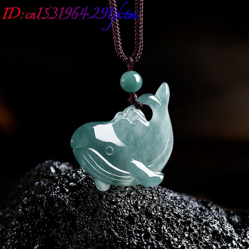 天然ビルマ翡翠クジラペンダントネックレスアクセサリー本物の翡 - Jewelry & Watches Vitopoulos Reviews のレビューと価格