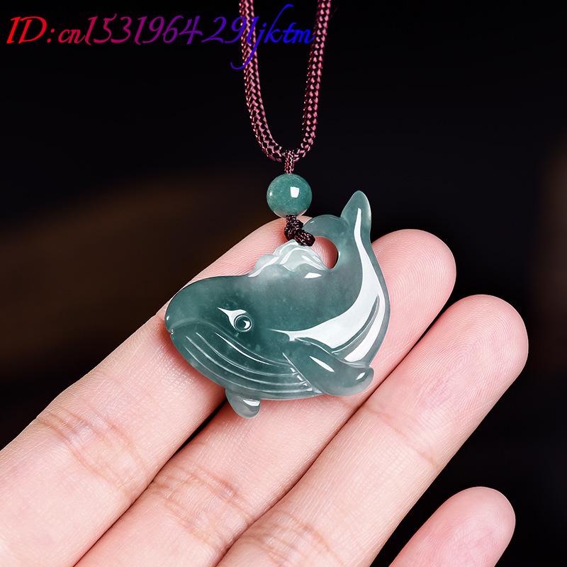 天然ビルマ翡翠クジラペンダントネックレスアクセサリー本物の翡 - Jewelry & Watches Vitopoulos Reviews のレビューと価格