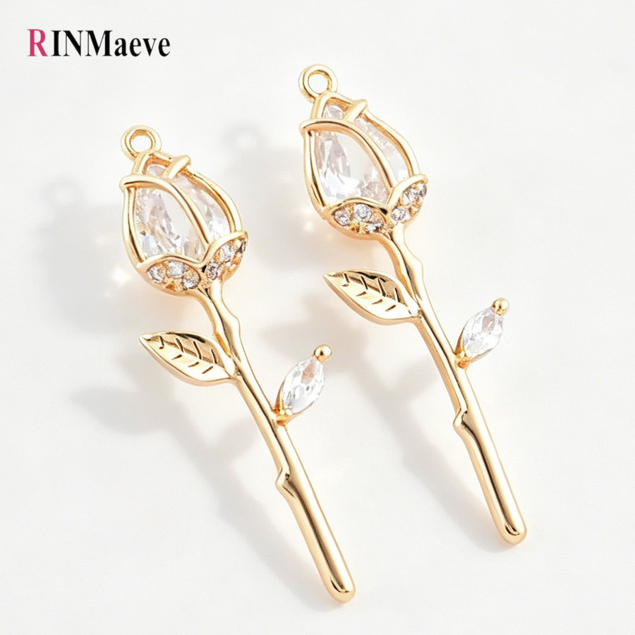 4 個 9.5*29 ミリメートルローズフラワー 18 K  - Rose Gold Bracelet のレビューと価格