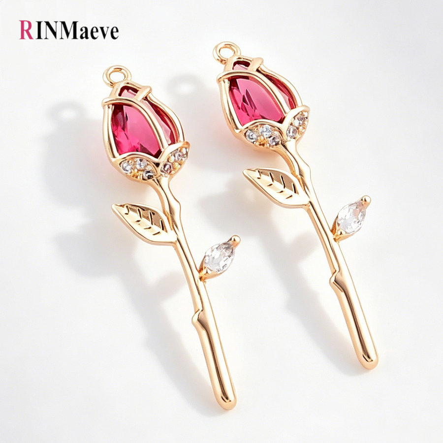 4 個 9.5*29 ミリメートルローズフラワー 18 K  - Rose Gold Bracelet のレビューと価格