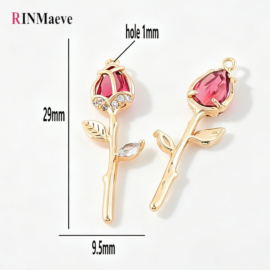 4 個 9.5*29 ミリメートルローズフラワー 18 K  - Rose Gold Bracelet のレビューと価格