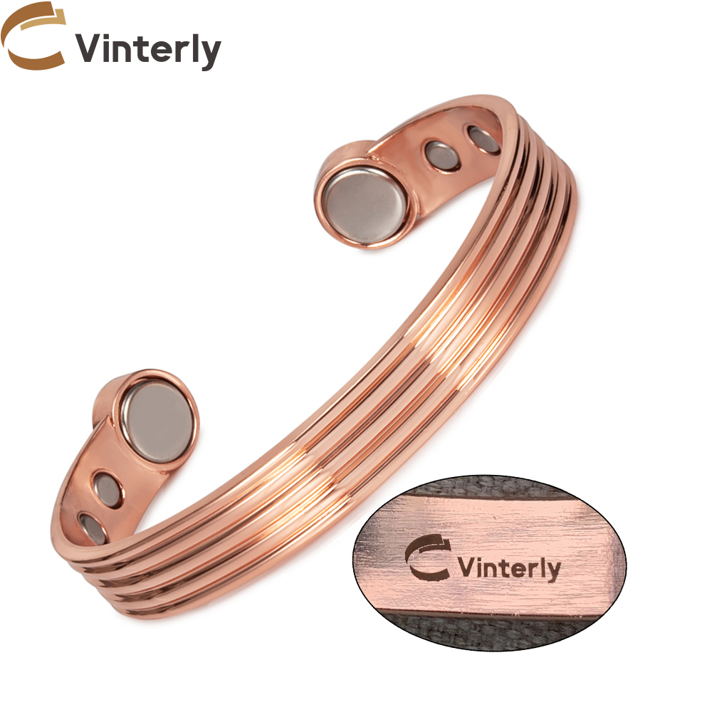 男性と女性のためのパーソナライズされた純銅のブレスレット,カ - Rose Gold Bracelet のレビューと価格