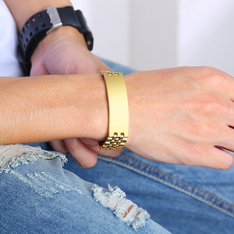 Vnox メンズ 15 ミリメートルワイド id タグブレス - Jewellery Watch のレビューと価格