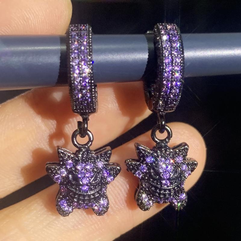 ポケモン ゲンガー イヤーペンダント イヤリング イヤーアク - Drop Earrings のレビューと価格