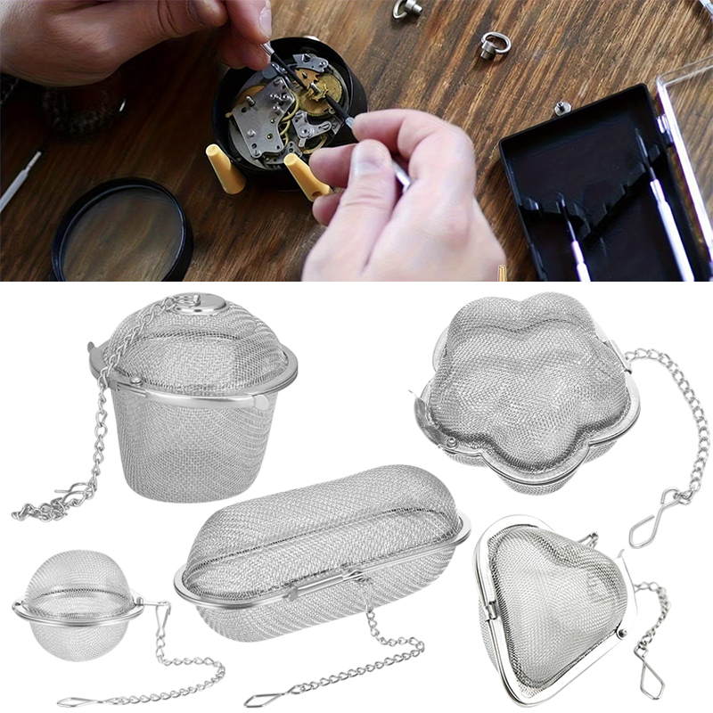 ステンレススチール製時計クリーナーメッシュバスケット サウン - Jewelry Eyewear Watches & Accessories のレビューと価格
