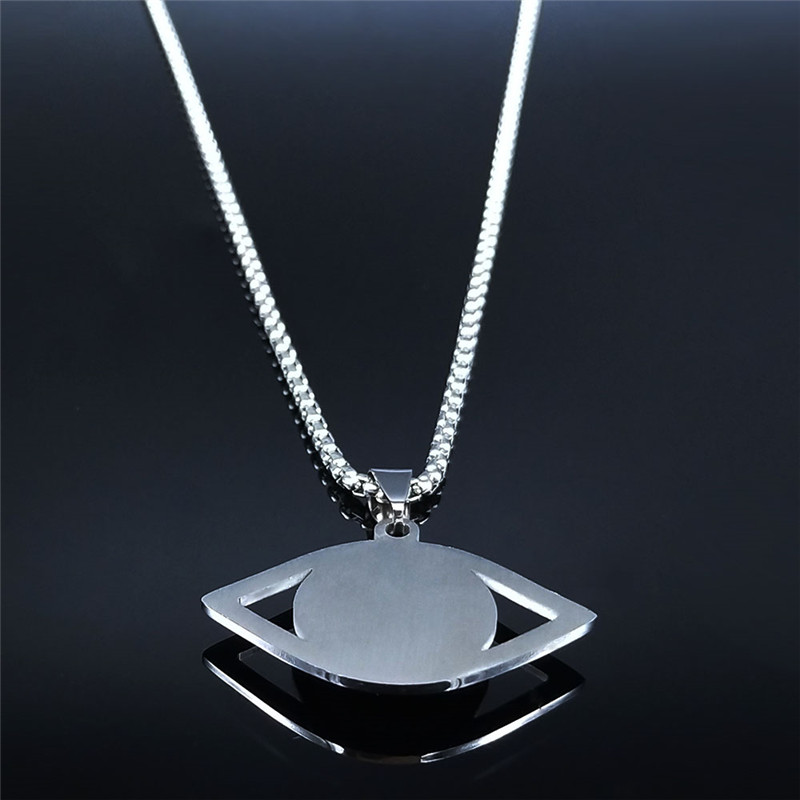 イスラム ハムサ 邪視除けブルーアイネックレス ステンレスス - Jewelry & Watches Vitopoulos Reviews のレビューと価格