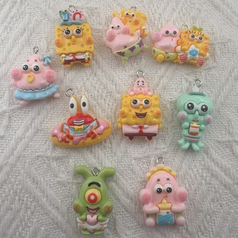 10個入り漫画風樹脂ペンダント、DIYジュエリー製作イヤリン - Drop Earrings のレビューと価格