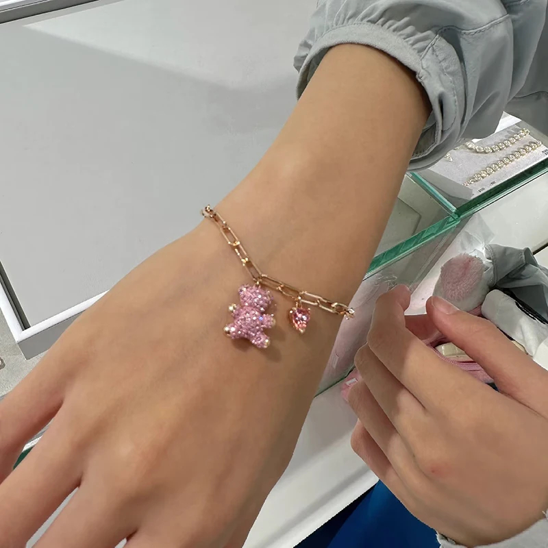 新しいクローバーローズゴールドダイヤモンドセットロマンチック - Rose Gold Bracelet のレビューと価格