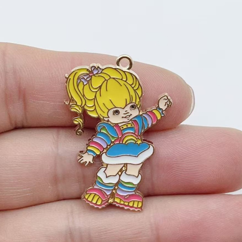 10 個かわいい女の子エナメルメタルジュエリーイチゴレインボ - Drop Earrings のレビューと価格