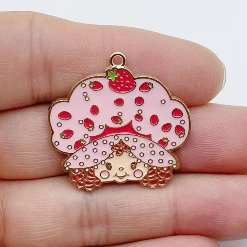 10 個かわいい女の子エナメルメタルジュエリーイチゴレインボ - Drop Earrings のレビューと価格