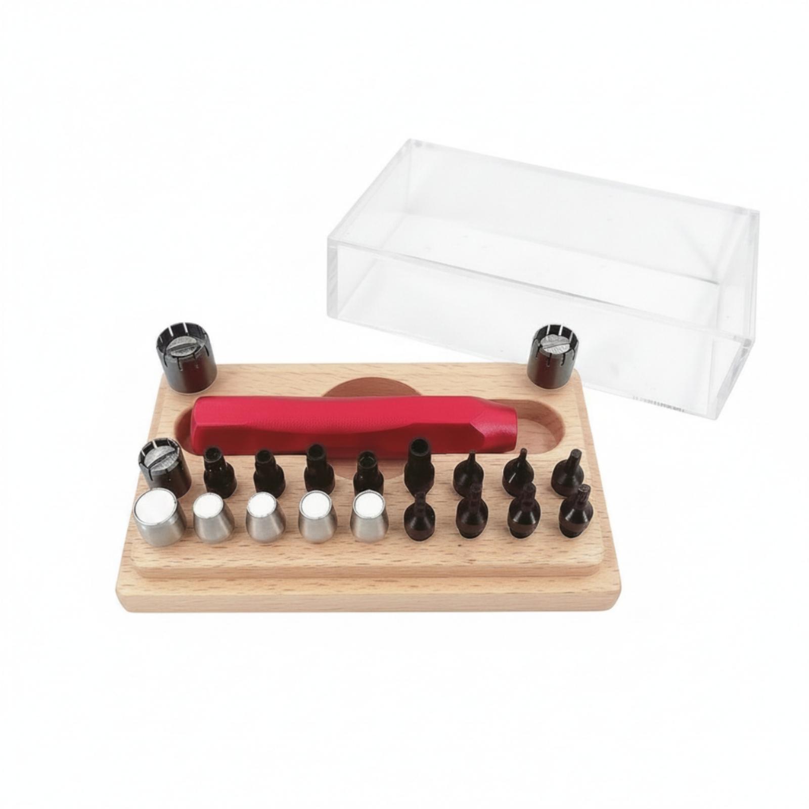時計修理キット、赤いハンドルと木製オーガナイザー付き時計メン - Watch Repair Tool Kit のレビューと価格