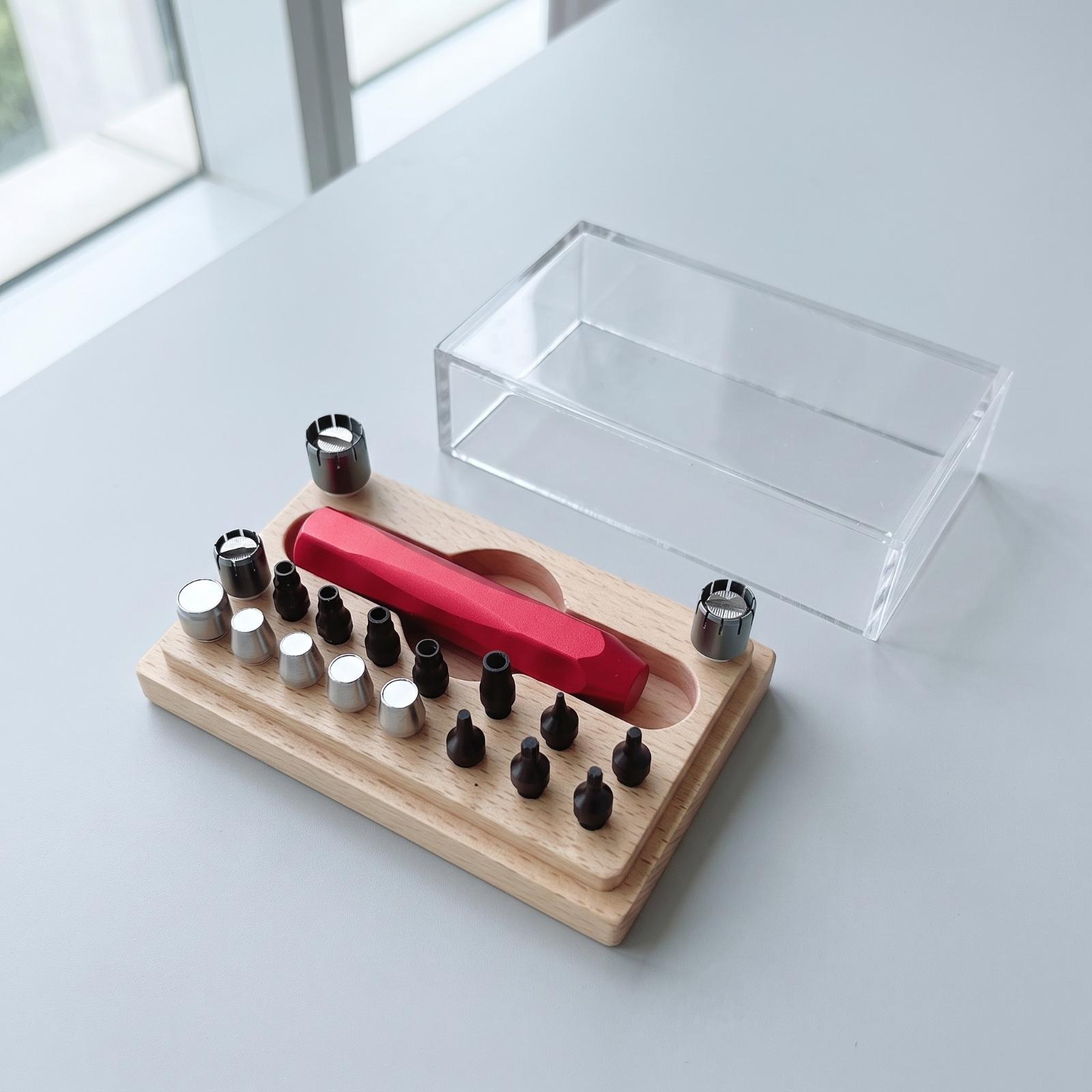 時計修理キット、赤いハンドルと木製オーガナイザー付き時計メン - Watch Repair Tool Kit のレビューと価格