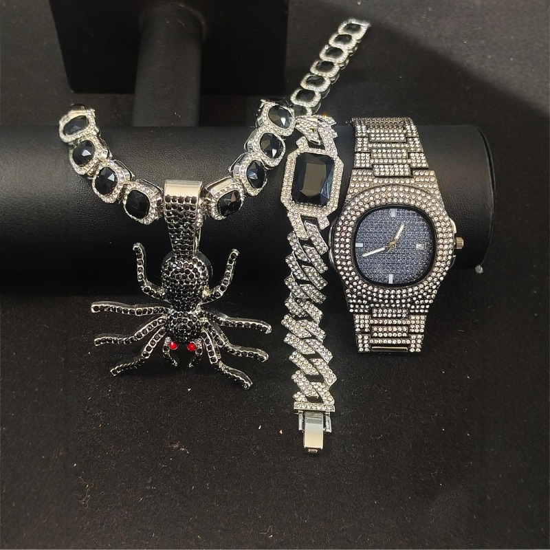メンズ用ヒップホップジュエリーセット - ローマンウォッチ、 - Icebox Jewelry Watches のレビューと価格